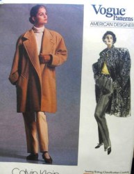 1955 C KLEIN LINED BOXY SHORTER COAT,PANTS PATTERN 8-12